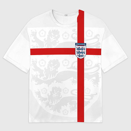 Мужская футболка оверсайз Сборная Англии / 3D-принт – фото 1