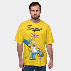 Футболка оверсайз мужская Simpsons Family, цвет: 3D-принт — фото 2