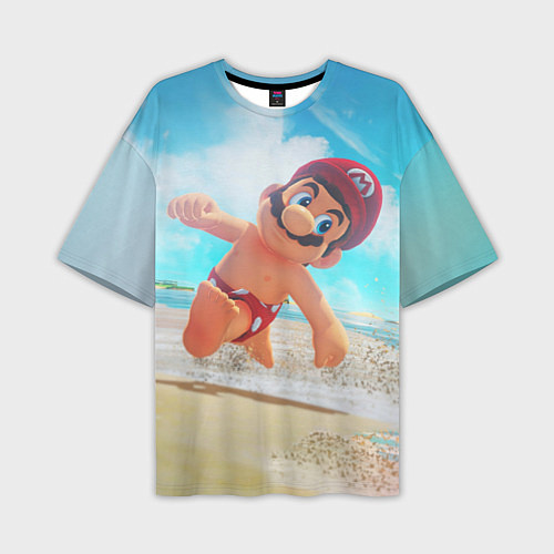 Мужская футболка оверсайз Super Mario Summer Odyssey / 3D-принт – фото 1