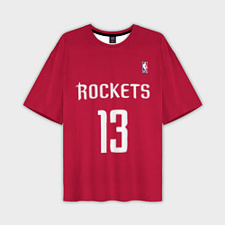 Футболка оверсайз мужская Rockets: Houston 13, цвет: 3D-принт