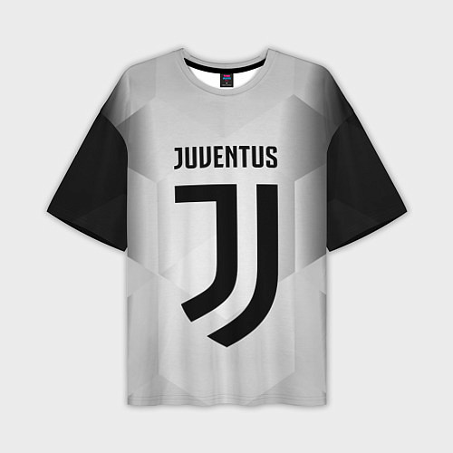 Мужская футболка оверсайз FC Juventus: Silver Original / 3D-принт – фото 1