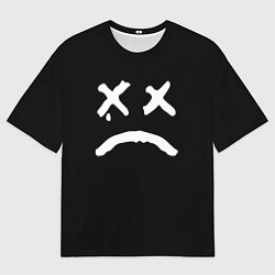 Футболка оверсайз мужская Lil Peep: RIP Smile, цвет: 3D-принт