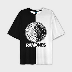 Мужская футболка оверсайз Ramones B&W