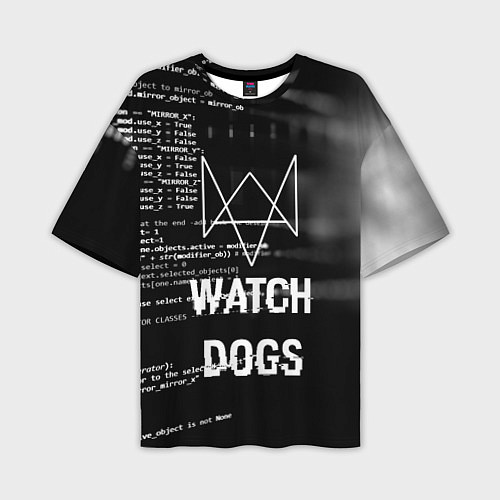 Мужская футболка оверсайз Watch Dogs: Hacker / 3D-принт – фото 1