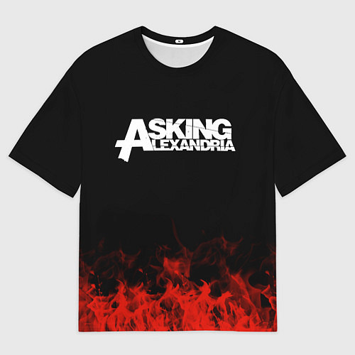 Мужская футболка оверсайз Asking Alexandria: Flame / 3D-принт – фото 1