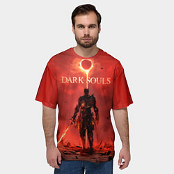 Футболка оверсайз мужская Dark Souls: Red Sunrise, цвет: 3D-принт — фото 2