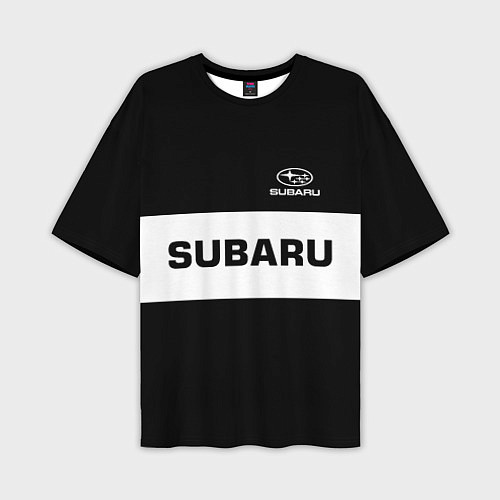 Мужская футболка оверсайз Subaru: Black Sport / 3D-принт – фото 1