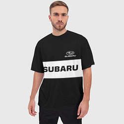 Футболка оверсайз мужская Subaru: Black Sport, цвет: 3D-принт — фото 2