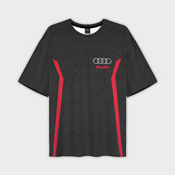 Футболка оверсайз мужская Audi: Black Carbon, цвет: 3D-принт