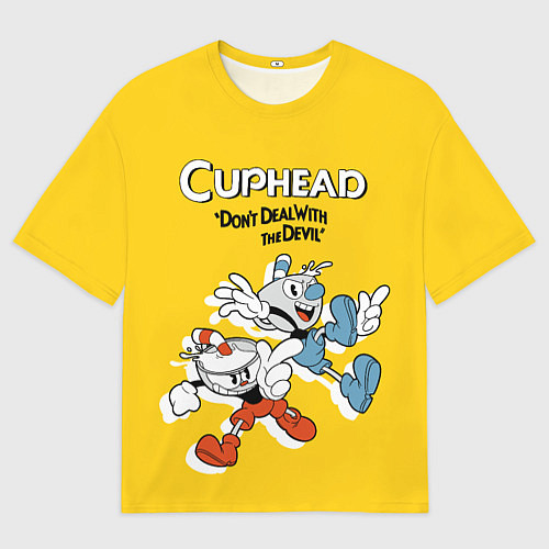 Мужская футболка оверсайз Cuphead: Don't deal with the Devil / 3D-принт – фото 1