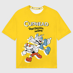 Футболка оверсайз мужская Cuphead: Don't deal with the Devil, цвет: 3D-принт