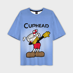 Мужская футболка оверсайз Cuphead Dab