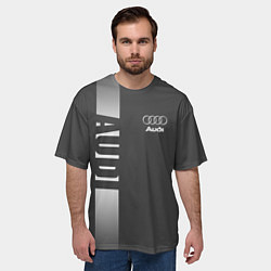 Футболка оверсайз мужская Audi: Grey Sport, цвет: 3D-принт — фото 2