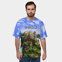 Футболка оверсайз мужская Майнкрафт: Илья, цвет: 3D-принт — фото 2