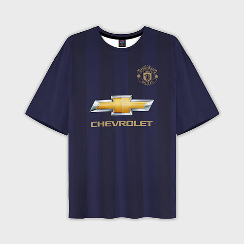 Мужская футболка оверсайз FC MU: Pogba Away 18/19 / 3D-принт – фото 1