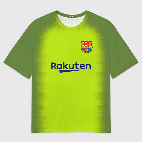 Мужская футболка оверсайз FC Barcelona: Home 18/19 / 3D-принт – фото 1
