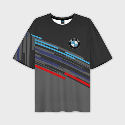 Мужская футболка оверсайз BMW BRAND COLOR / 3D-принт – фото 1