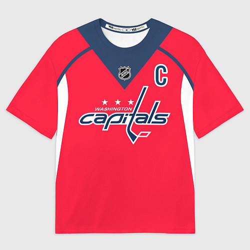Мужская футболка оверсайз Washington Capitals: Ovechkin Red / 3D-принт – фото 1