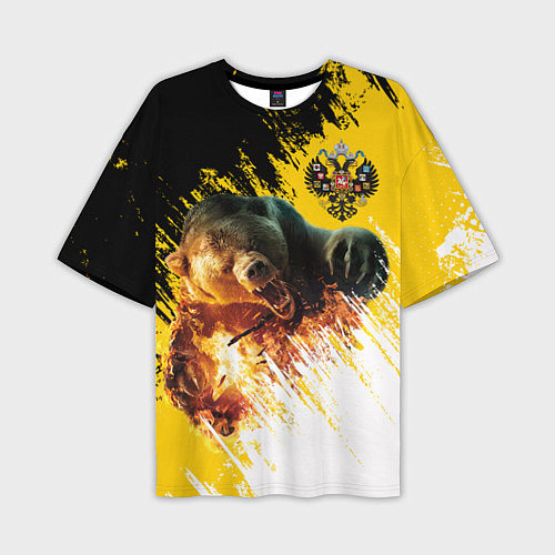 Мужская футболка оверсайз Имперский медведь / 3D-принт – фото 1