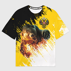 Мужская футболка оверсайз Имперский медведь