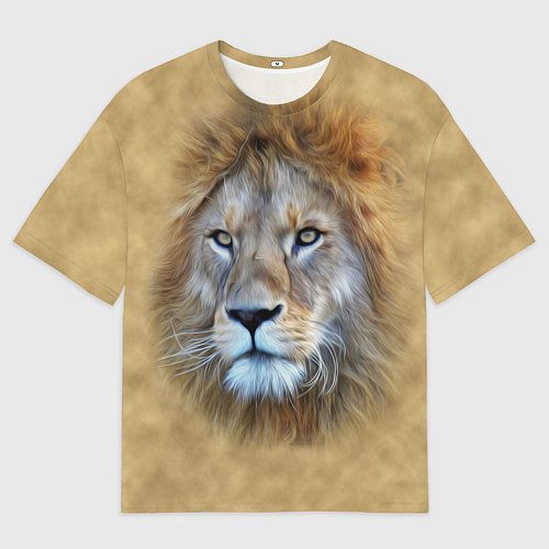 Мужская футболка оверсайз Песчаный лев / 3D-принт – фото 1