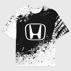 Мужская футболка оверсайз Honda: Black Spray