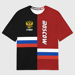 Мужская футболка оверсайз Moscow, Russia