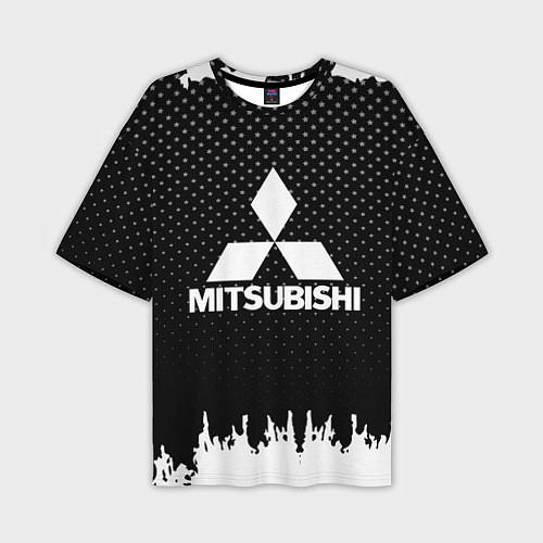 Мужская футболка оверсайз Mitsubishi: Black Side / 3D-принт – фото 1