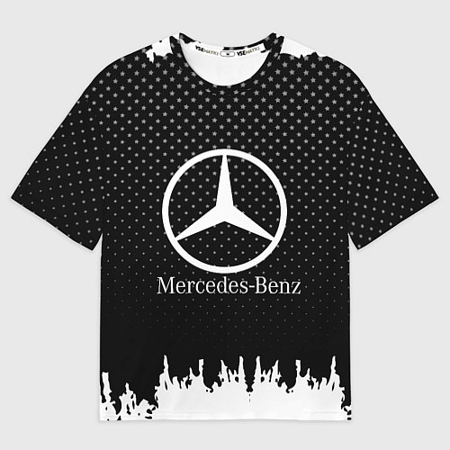 Мужская футболка оверсайз Mercedes-Benz: Black Side / 3D-принт – фото 1