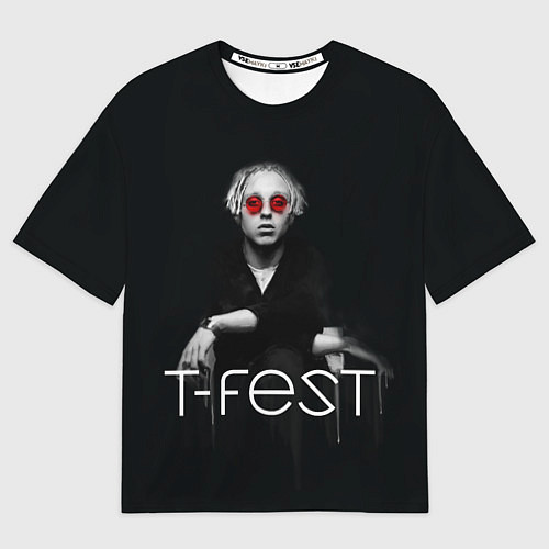 Мужская футболка оверсайз T-Fest: Black Style / 3D-принт – фото 1