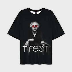 Футболка оверсайз мужская T-Fest: Black Style, цвет: 3D-принт