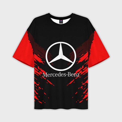 Мужская футболка оверсайз Mercedes-Benz: Red Anger / 3D-принт – фото 1