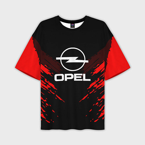Мужская футболка оверсайз Opel: Red Anger / 3D-принт – фото 1