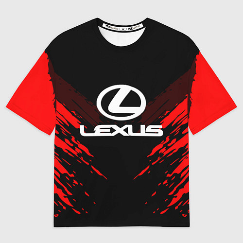 Мужская футболка оверсайз Lexus: Red Anger / 3D-принт – фото 1