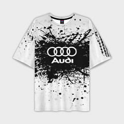 Футболка оверсайз мужская Audi: Black Spray, цвет: 3D-принт