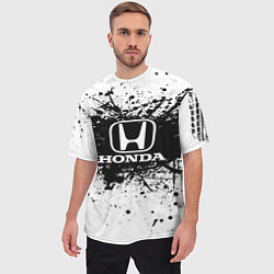 Футболка оверсайз мужская Honda: Black Spray, цвет: 3D-принт — фото 2