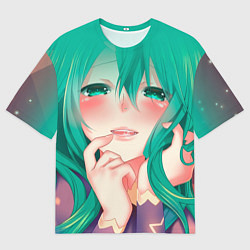 Футболка оверсайз мужская Miku Ahegao, цвет: 3D-принт