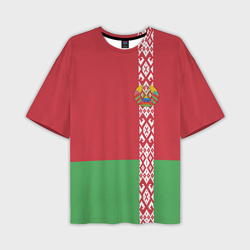 Мужская футболка оверсайз Беларусь / 3D-принт – фото 1
