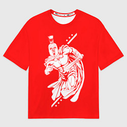 Футболка оверсайз мужская Спартанский гладиатор, цвет: 3D-принт