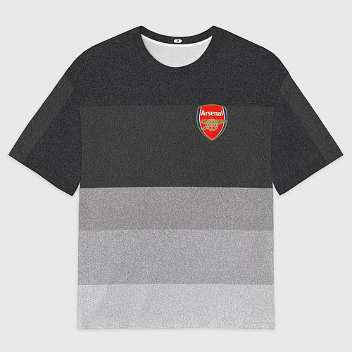 Мужская футболка оверсайз ФК Арсенал: Серый стиль / 3D-принт – фото 1