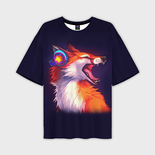 Мужская футболка оверсайз Disco Fox / 3D-принт – фото 1