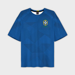 Футболка оверсайз мужская Бразилия: Гостевая ЧМ-2018, цвет: 3D-принт