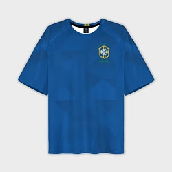 Мужская футболка оверсайз Бразилия: Гостевая ЧМ-2018