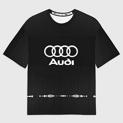 Футболка оверсайз мужская Audi: Black Abstract, цвет: 3D-принт