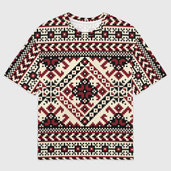 Футболка оверсайз мужская Славянский орнамент, цвет: 3D-принт