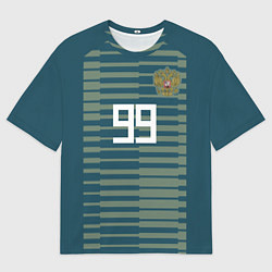 Футболка оверсайз мужская Сборная России: Лунёв ЧМ-2018, цвет: 3D-принт