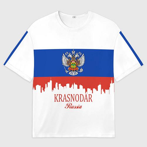 Мужская футболка оверсайз Krasnodar, Russia / 3D-принт – фото 1