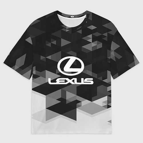 Мужская футболка оверсайз Lexus sport geometry / 3D-принт – фото 1