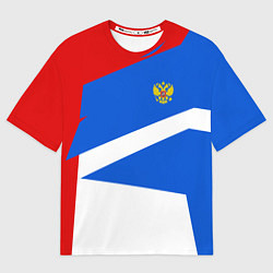 Футболка оверсайз мужская Russia: Light Sport, цвет: 3D-принт