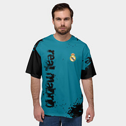 Футболка оверсайз мужская Real madrid - grange style, цвет: 3D-принт — фото 2